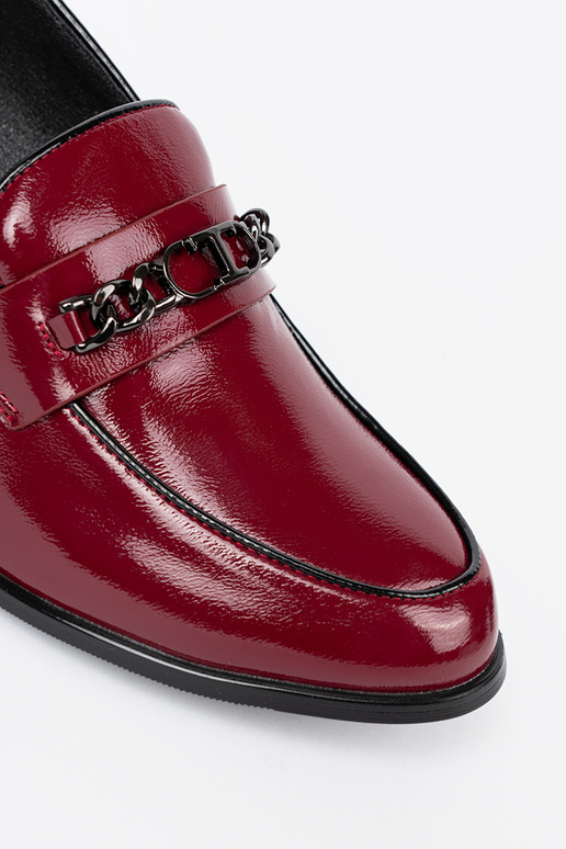 Burgund Frauen Halbschuhe auf High Heels