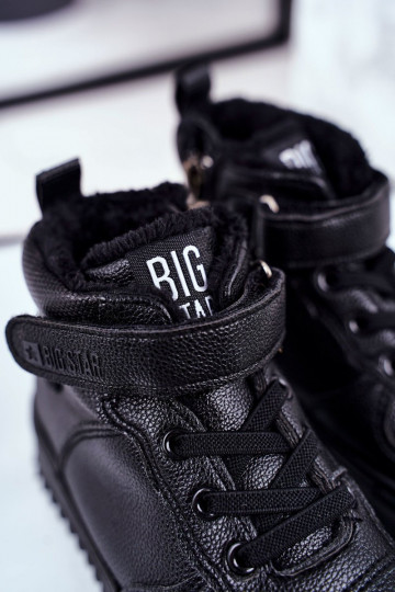 Schwarze gefütterte Kinder-Sneaker Big Star GG374040 2