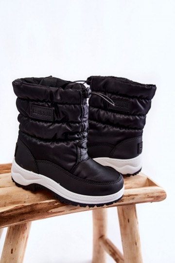 Schneestiefel für Kinder mit Reißverschlüssen Big Star KK374235 schZuarze Farbe