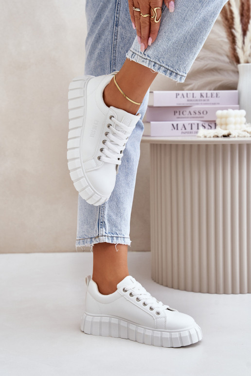 sich Zuarm laufen Sneakers Stilvollllschuhe Feminin Big Star MM274616 Zueiße Farbe