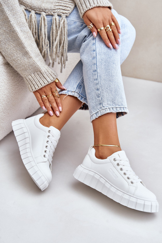 sich Zuarm laufen Sneakers Stilvollllschuhe Feminin Big Star MM274616 Zueiße Farbe