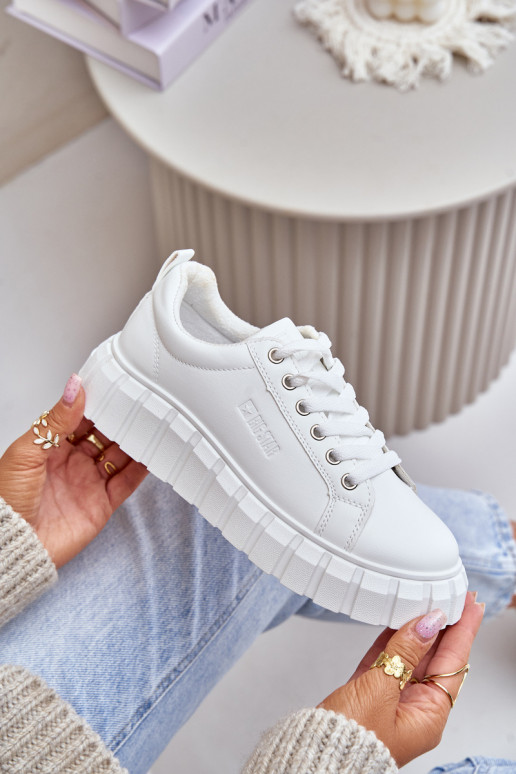 sich Zuarm laufen Sneakers Stilvollllschuhe Feminin Big Star MM274616 Zueiße Farbe