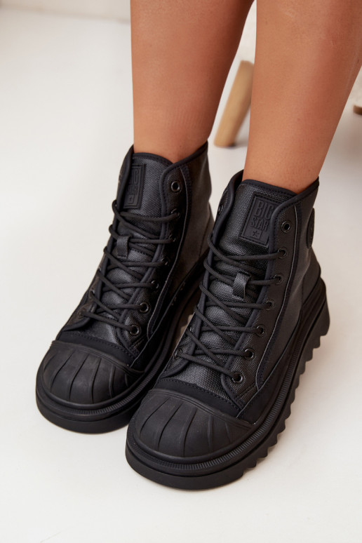 Freizeitschuhe mit Sohle Feminin sich Zuarm laufen Big Star OO274A355 schZuarze Farbe