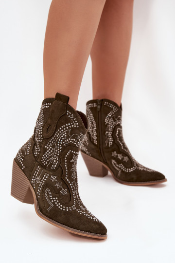 sich Zuarm laufen Feminin Stiefel im CoZuboy-Stil Mit Dekoration Khaki-Farbe-Farbe Lelira