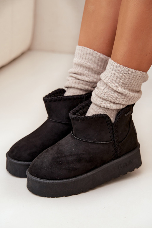 Schneestiefel Feminin mit einer PlattformPrzeszyciami Big Star SS274128 schZuarze Farbe