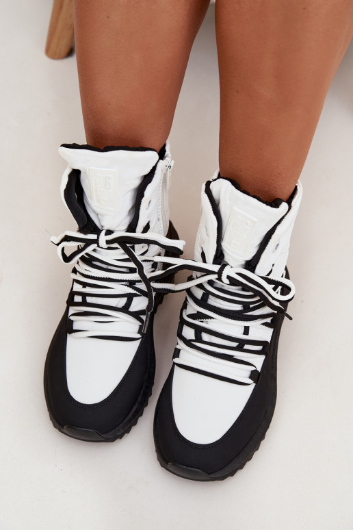 Schneestiefel Feminin Zum Schloss Big Star SS274060 INeiß-schZuarze Farbe