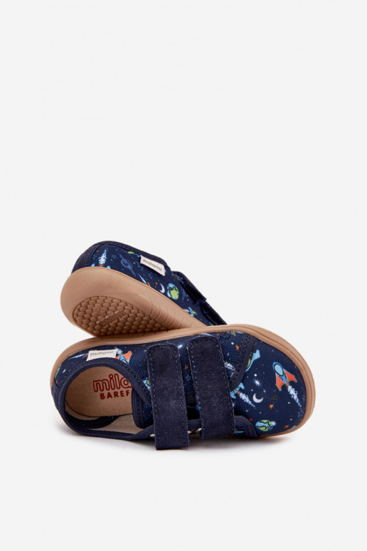 Hausschuhe Barefoot Jungen Kosmos Milami Dunkelblau Saphira Hausschuhe Barefoot Jungen Kosmos Milami Dunkelblau Saphira