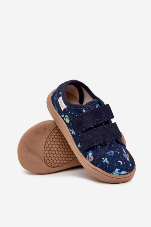 Hausschuhe Barefoot Jungen Kosmos Milami Dunkelblau Saphira Hausschuhe Barefoot Jungen Kosmos Milami Dunkelblau Saphira