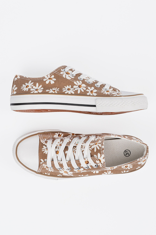 Beige Frauen Schuhe Zu Blumen