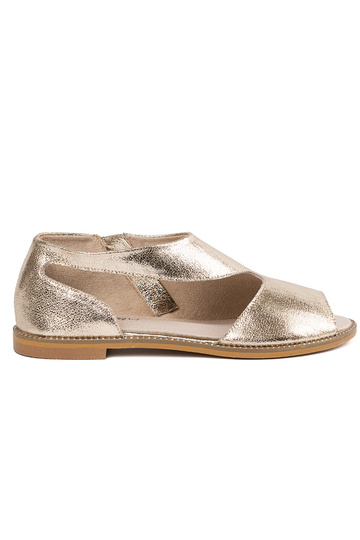 goldene Farbe Sandalen Frauen z Zuycięciami 2