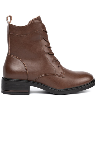braune Farbe geschnürt Schuhe z niskim obcasem Sergio Leone 2