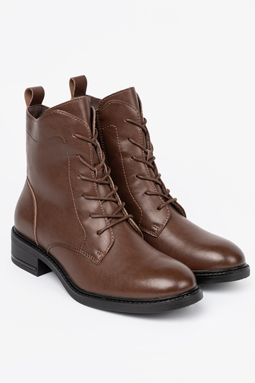 braune Farbe geschnürt Schuhe z niskim obcasem Sergio Leone