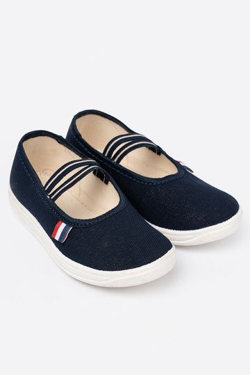 blaue Farbe Schuhe z flexibelm paskiem
