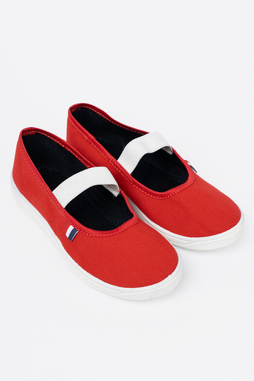 Rot Schuhe z flexibelm paskiem