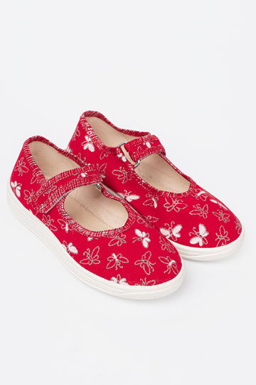 Turnschuhe von Kindern Klettverschlussy Rot