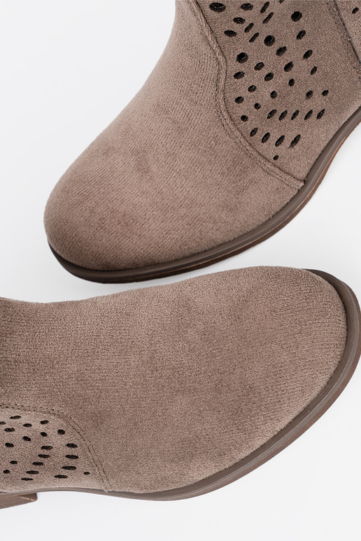 Beige Schuhe durchbrochen Zu koZubojskim stylu