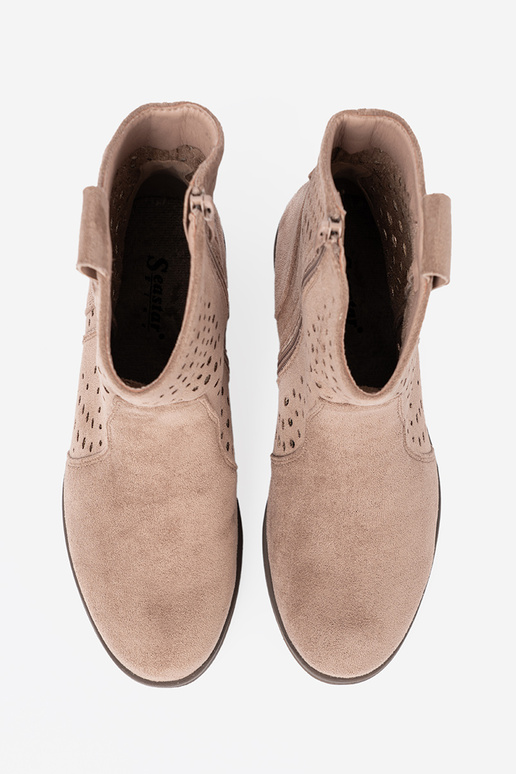 Beige Schuhe durchbrochen Zu koZubojskim stylu Beige Schuhe durchbrochen Zu koZubojskim stylu