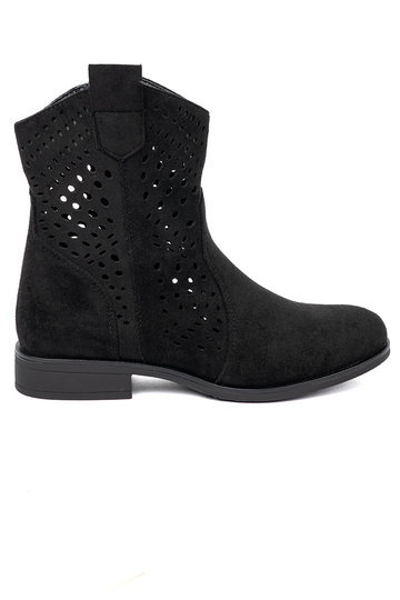 schZuarze Farbe Schuhe durchbrochen Zu koZubojskim stylu 2