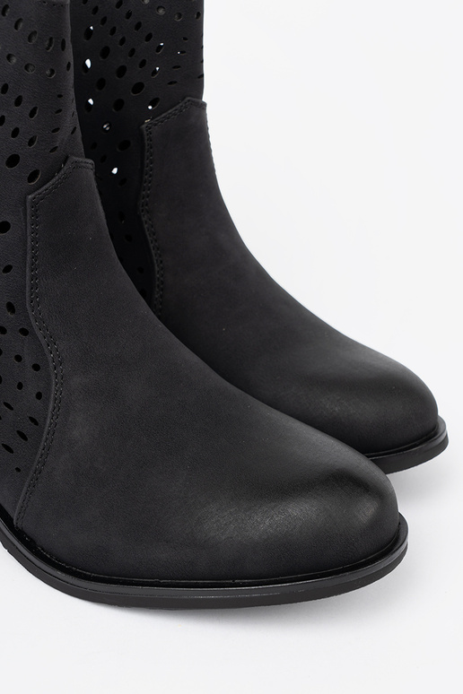 mit durchbrochenen Elementen schZuarze Farbe Schuhe