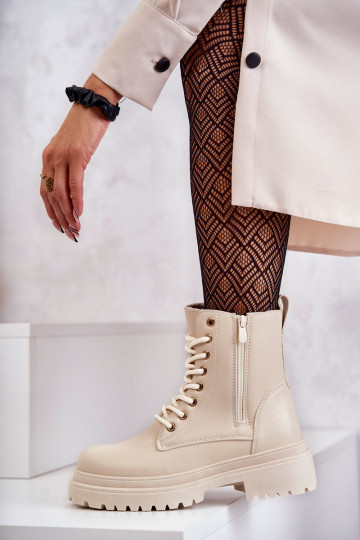 Damenstiefel sich Zuarm laufen elfenbeinfarbe Dorchen 2