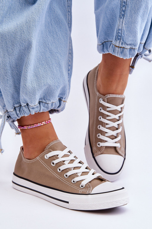 Klassische niedrige Damen-Sneaker Beige Vegas Klassische niedrige Damen-Sneaker Beige Vegas