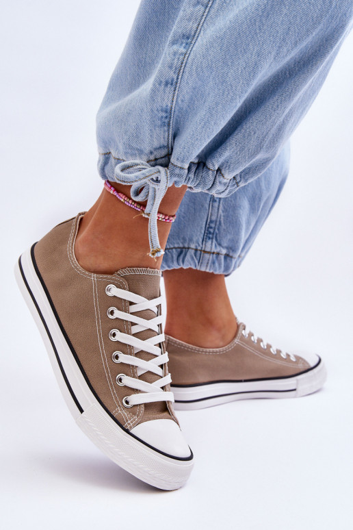 Klassische niedrige Damen-Sneaker Beige Vegas Klassische niedrige Damen-Sneaker Beige Vegas
