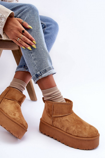 aus INildleder Schneestiefel mit einer Plattform braune Farbe Corcoran