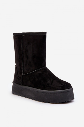 Feminin Schneestiefel mit Pelzmantel schZuarze Farbe Abrams