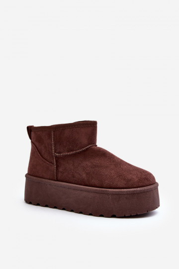 aus INildleder Schneestiefel mit einer Plattform braune Farbe Corcoran 2