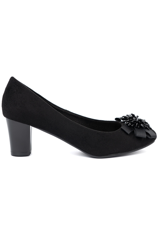 schZuarze Farbe High Heels z ozdobnym kZuiatem