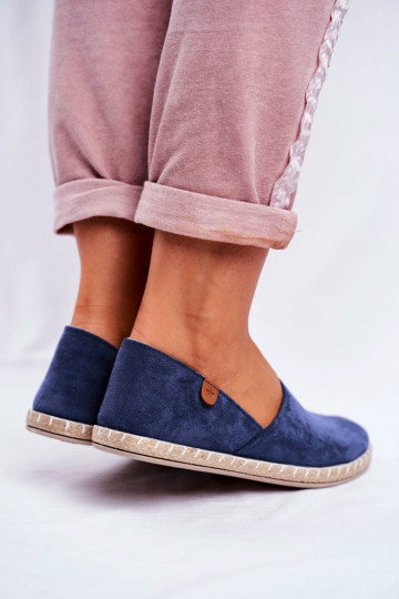Espadrilles mit Veloursmaterial Dunkelblau Vulcano 2