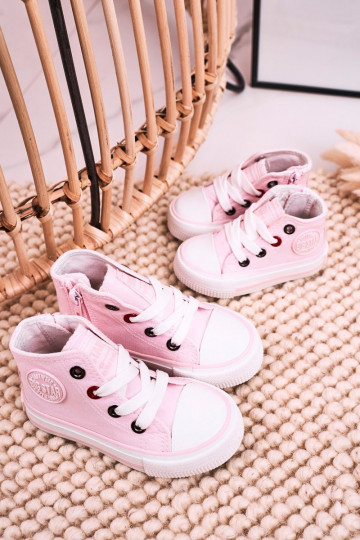 Kinderschuhe mit Sohle mit Reißverschlüssen BIG STAR HH374191 pinke Farbe 2