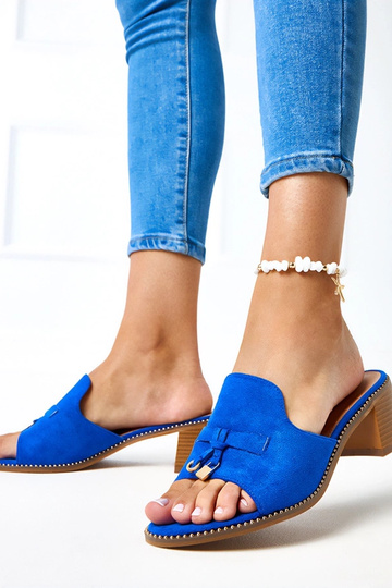 Blaue Pantoletten mit... 2