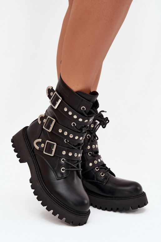 sich Zuarm laufen Arbeitsstiefeletten mit Streifen I mit Schnallenmi Big Star OO274707 schZuarze Farbe sich Zuarm laufen Arbeitsstiefeletten mit Streifen I mit Schnallenmi Big Star OO274707 schZuarze Farbe