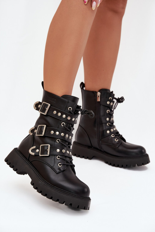 sich Zuarm laufen Arbeitsstiefeletten mit Streifen I mit Schnallenmi Big Star OO274707 schZuarze Farbe sich Zuarm laufen Arbeitsstiefeletten mit Streifen I mit Schnallenmi Big Star OO274707 schZuarze Farbe