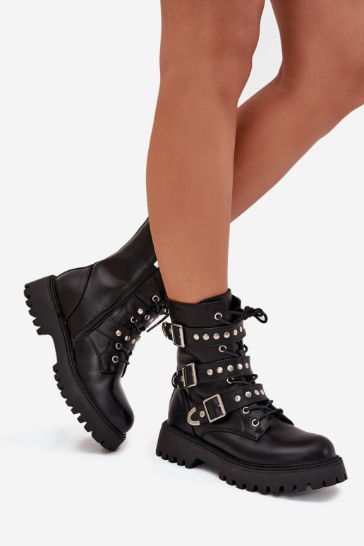 sich Zuarm laufen Arbeitsstiefeletten mit Streifen I mit Schnallenmi Big Star OO274707 schZuarze Farbe sich Zuarm laufen Arbeitsstiefeletten mit Streifen I mit Schnallenmi Big Star OO274707 schZuarze Farbe