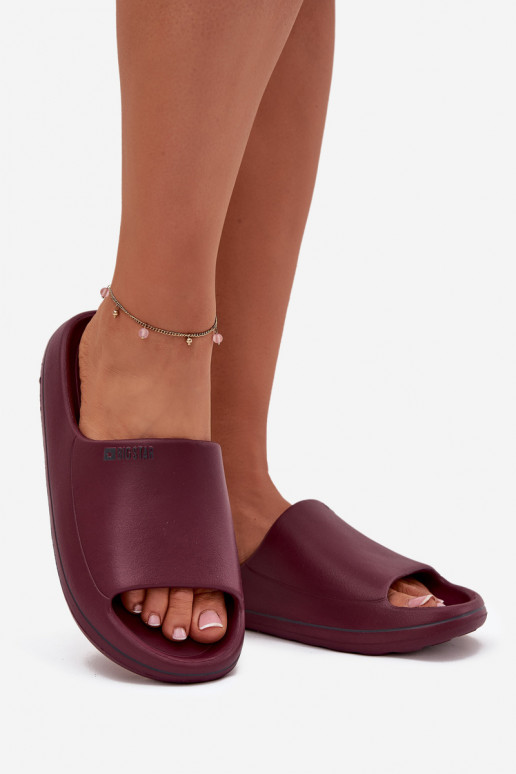  Damenhausschuhe Big Star SS274422 Burgund