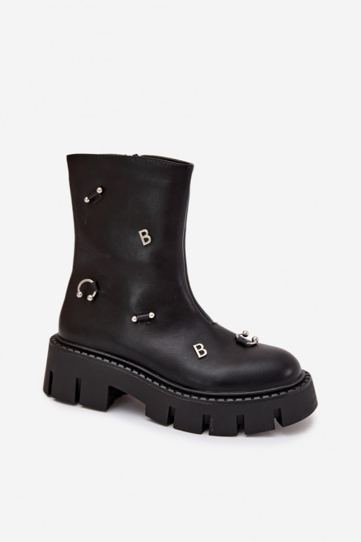 sich Zuarm laufen Damenstiefel Zum Schloss mit schönen Details schZuarze Farbe Thavira