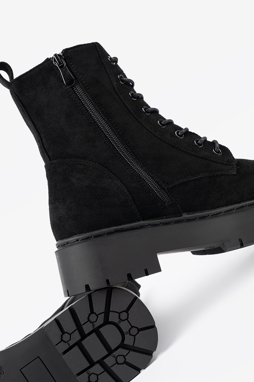 Schuhe Frauen schZuarze Farbe z zamszoZuym Zuykończeniem