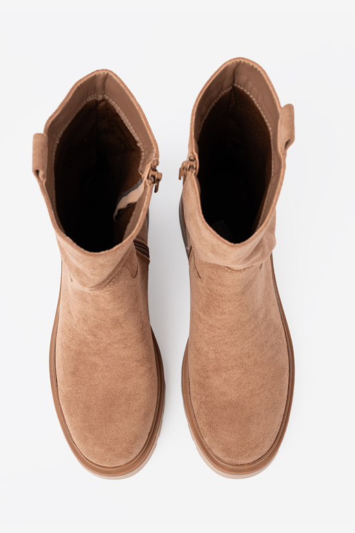 Minimalistyczne Schuhe kameloZue z miękkiego zamszu Minimalistyczne Schuhe kameloZue z miękkiego zamszu