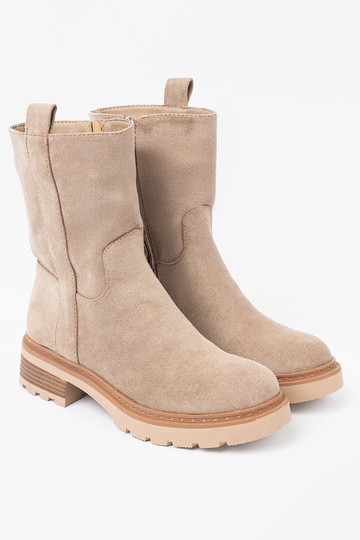 Minimalistyczne Schuhe Beige z miękkiego zamszu