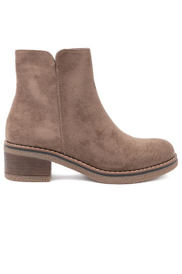 Klassisches Stilvollll dunkelBeige Schuhe auf einem stabilen Absatz 2