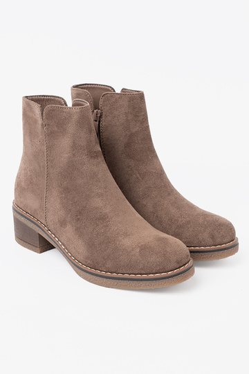 Klassisches Stilvollll dunkelBeige Schuhe auf einem stabilen Absatz
