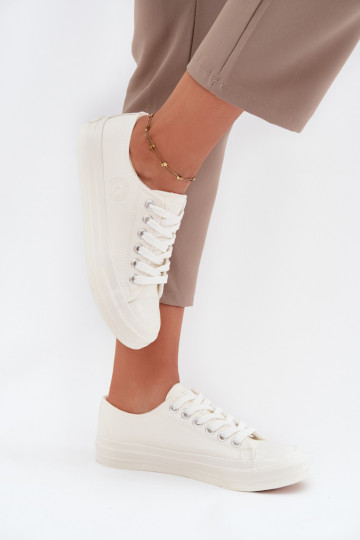 Gepolsterte weiße Low-Top Freizeitschuhe von Big Star OO274927