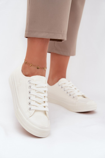 Gepolsterte weiße Low-Top Freizeitschuhe von Big Star OO274927 2