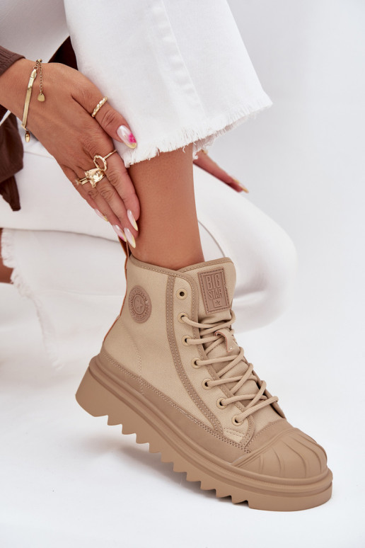 Freizeitschuhe mit Sohle Feminin sich Zuarm laufen Big Star OO274A356 Beige