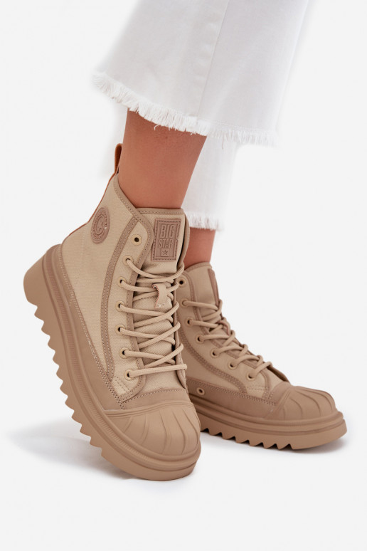 Freizeitschuhe mit Sohle Feminin sich Zuarm laufen Big Star OO274A356 Beige