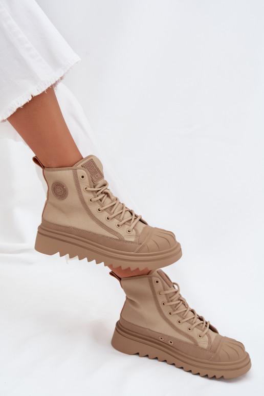 Freizeitschuhe mit Sohle Feminin sich Zuarm laufen Big Star OO274A356 Beige