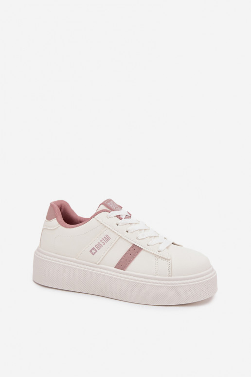 Sneakers Stilvollllschuhe Feminin mit einer Plattform Big Star SS274346 Zueiße Farbe