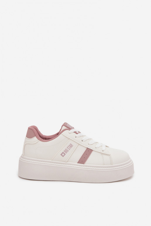 Sneakers Stilvollllschuhe Feminin mit einer Plattform Big Star SS274346 Zueiße Farbe